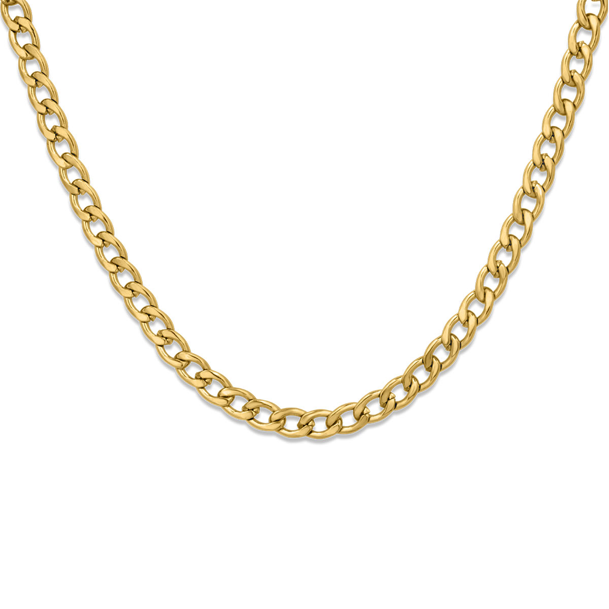 Micro Static Chain Gold 3MM Αλυσίδα λαιμού από ανοξείδωτο ατσάλι 316L